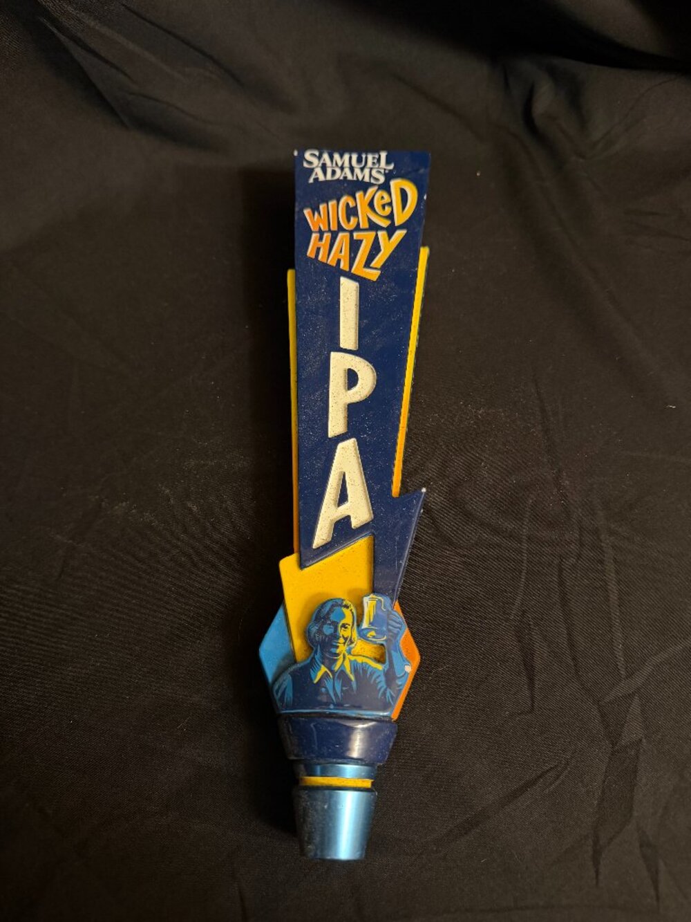 Samuel Adams Wicked Hazy New England IPA Beer Tap Handle Lightning Bolt 12"